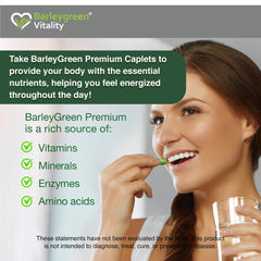 BARLEYGREEN barley grass powder close view, rich in greens and nutrients