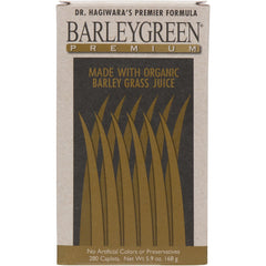 BARLEYGREEN vegan non-GMO badge on packaging