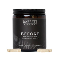 Barrett Recovery BEFORE blend ingredients highlight antioxidants and vitamins for healing