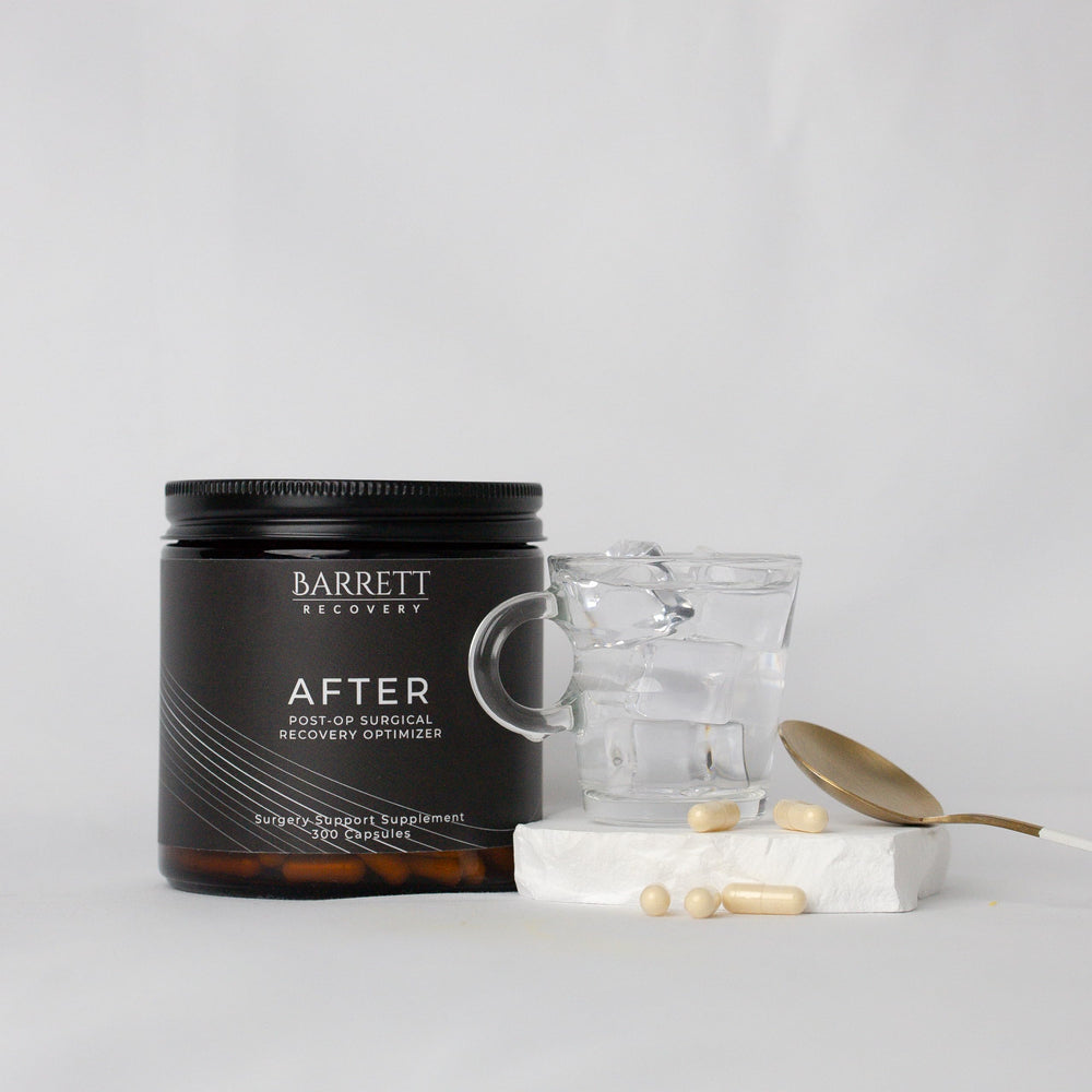 Barrett Recovery natural ingredients image featuring antioxidants and probiotics for balance.