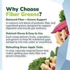 Barton Nutrition Soluble Fiber Greens Powder label focuses on 30 greens blend