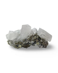 Bartra Peruvian Calcite cluster with pyrite and quartz, ideal for display