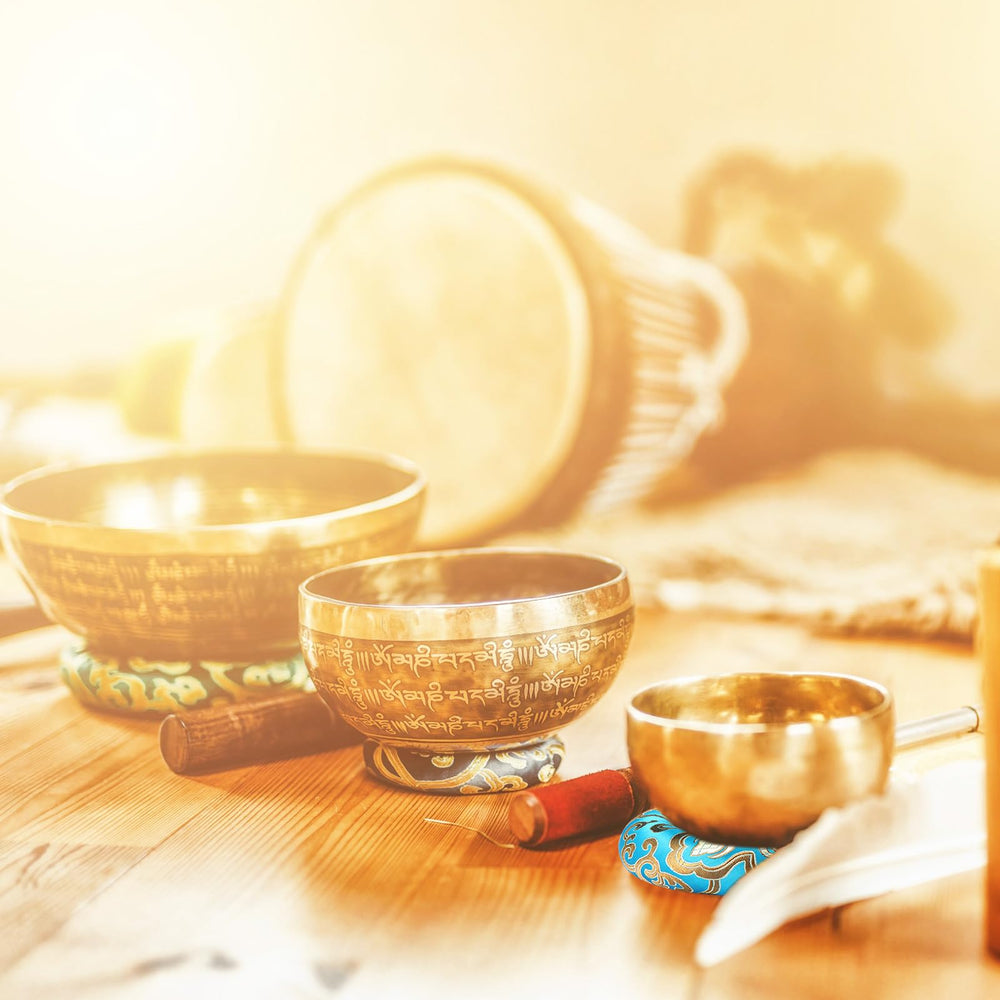 Barydat silk singing bowl cushion 17 cm secures larger bowls with decorative embroidery.