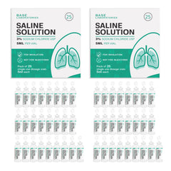 BASE LABORATORIES 3% saline vial for nebulizer use supporting nasal and throat relief
