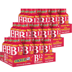 Based Box Stacker 2 vitamin B complex acai pomegranate shot boosts energy and focus.