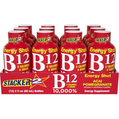 BASED BOX Stacker2 label close-up highlighting B12 and vegan formula.