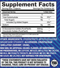 Basic Brands Move Pureflex ingredients panel highlights glucosamine and chondroitin blend.