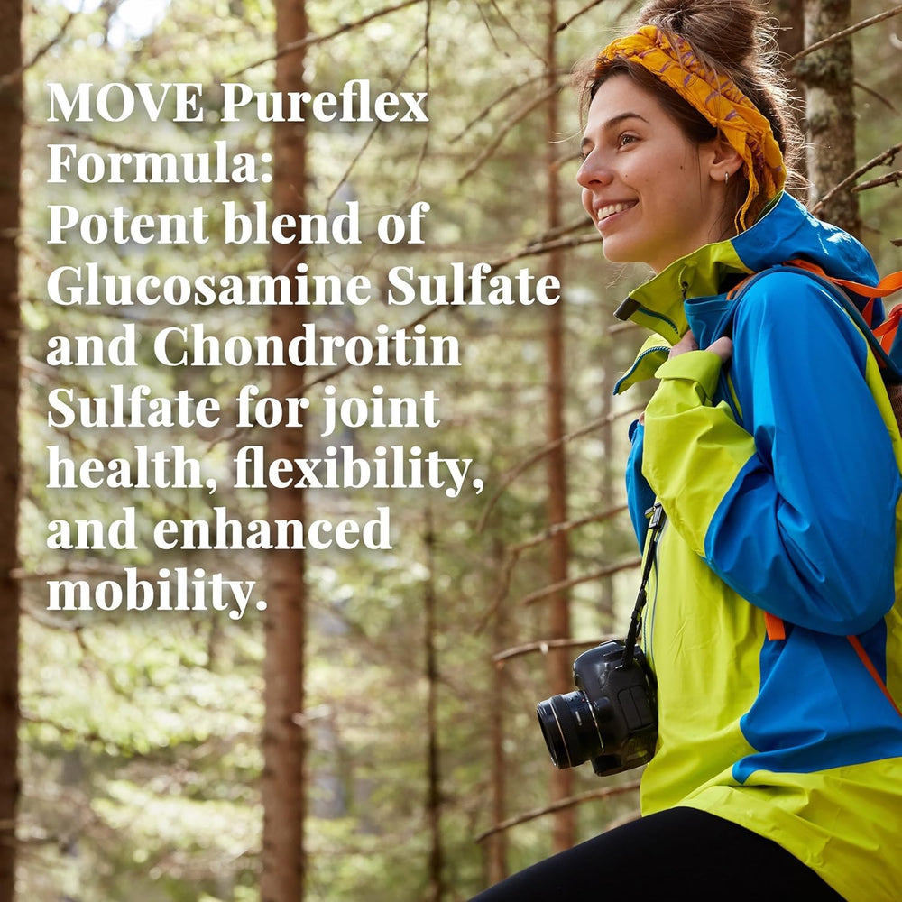 Basic Brands Move Pureflex natural ingredients packaging emphasizes purity and non-GMO design.