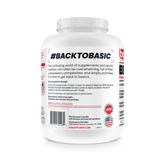 Basic Supplements beef protein scoop demonstrates convenient serving for precise daily intake