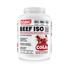 Basic Supplements hydrolyzed beef isolate powder canister for fast-absorbing protein support