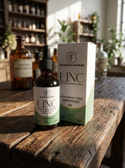 Basidia Farms LINC organic Lions Mane highlights premium fruiting body extract.
