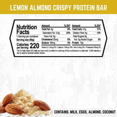 Battle Bars Lemon Almond bar crisp texture visible with almond crunch for a protein snack.