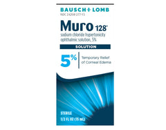 Muro 128 eye care routine with quick drops for comfort.