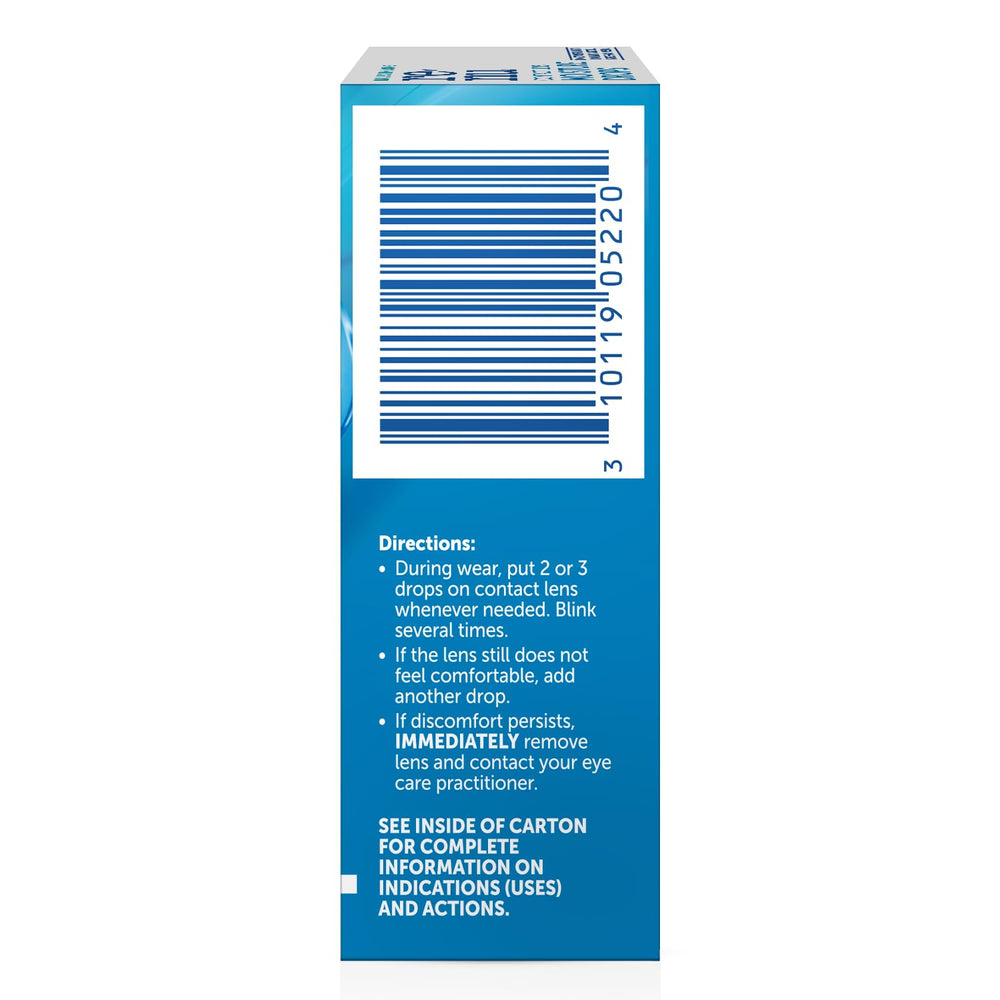 Renu moisture drops used with soft lenses to maintain moisture.
