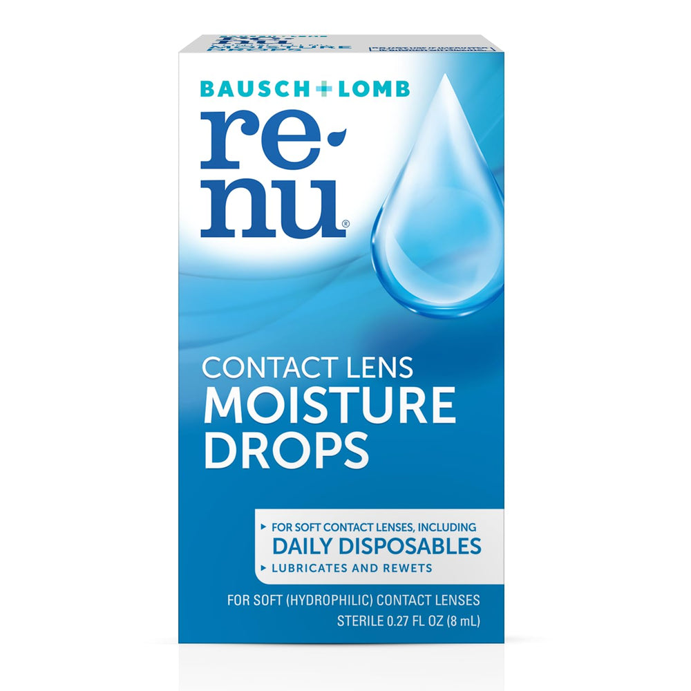 Six-pack Renu drops for convenient daily use and travel.