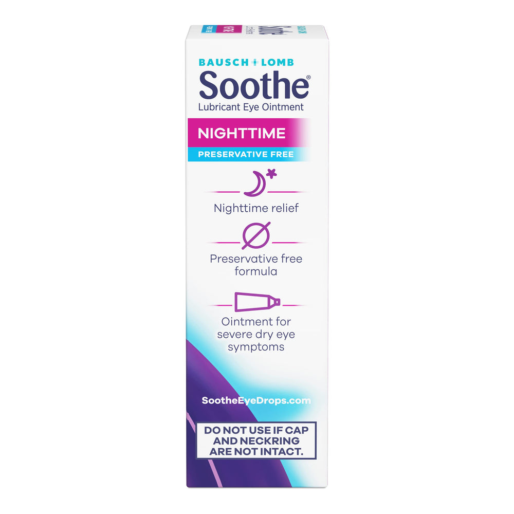 Bausch + Lomb Soothe closeup texture showing creamy ointment for soothing relief