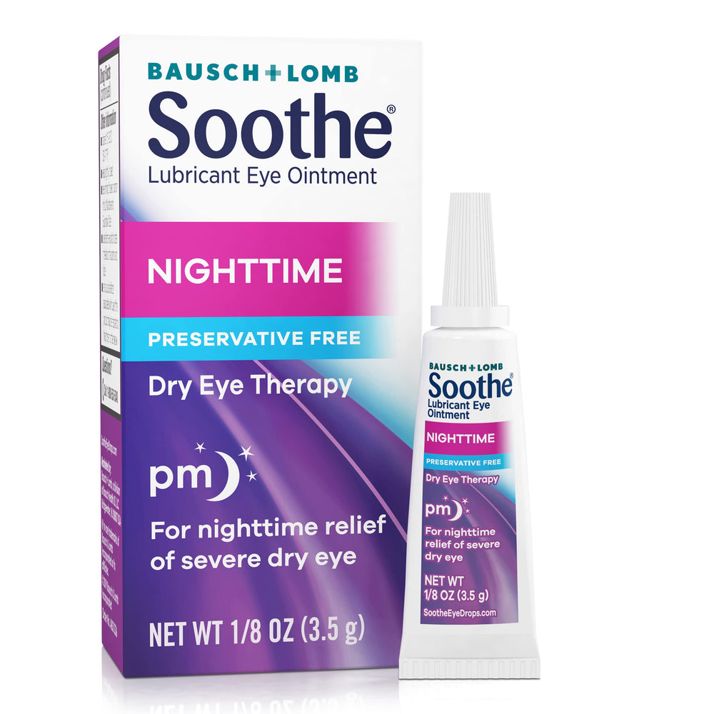 Preservative-free Soothe formula emphasizes gentle care for sensitive eyes.