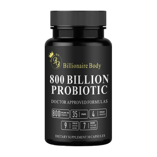 BB Billionaire Body Probiotics bottle front for daily gut support