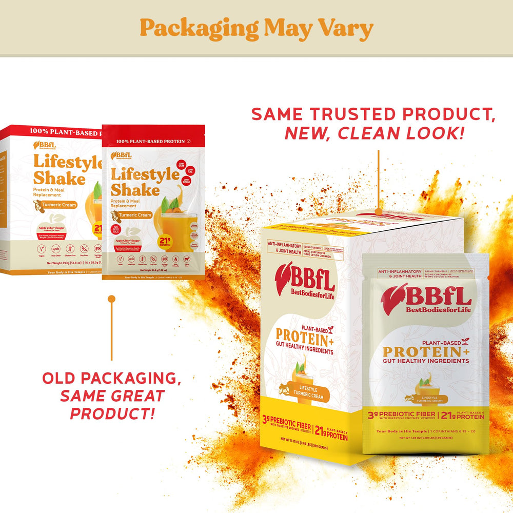 BBfL Shake with silky texture shown in glass for a smooth, easy-mix experience.