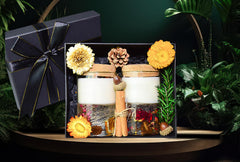 BBJohn Crystal Candle Set gardenia and peach aroma for relaxing spaces