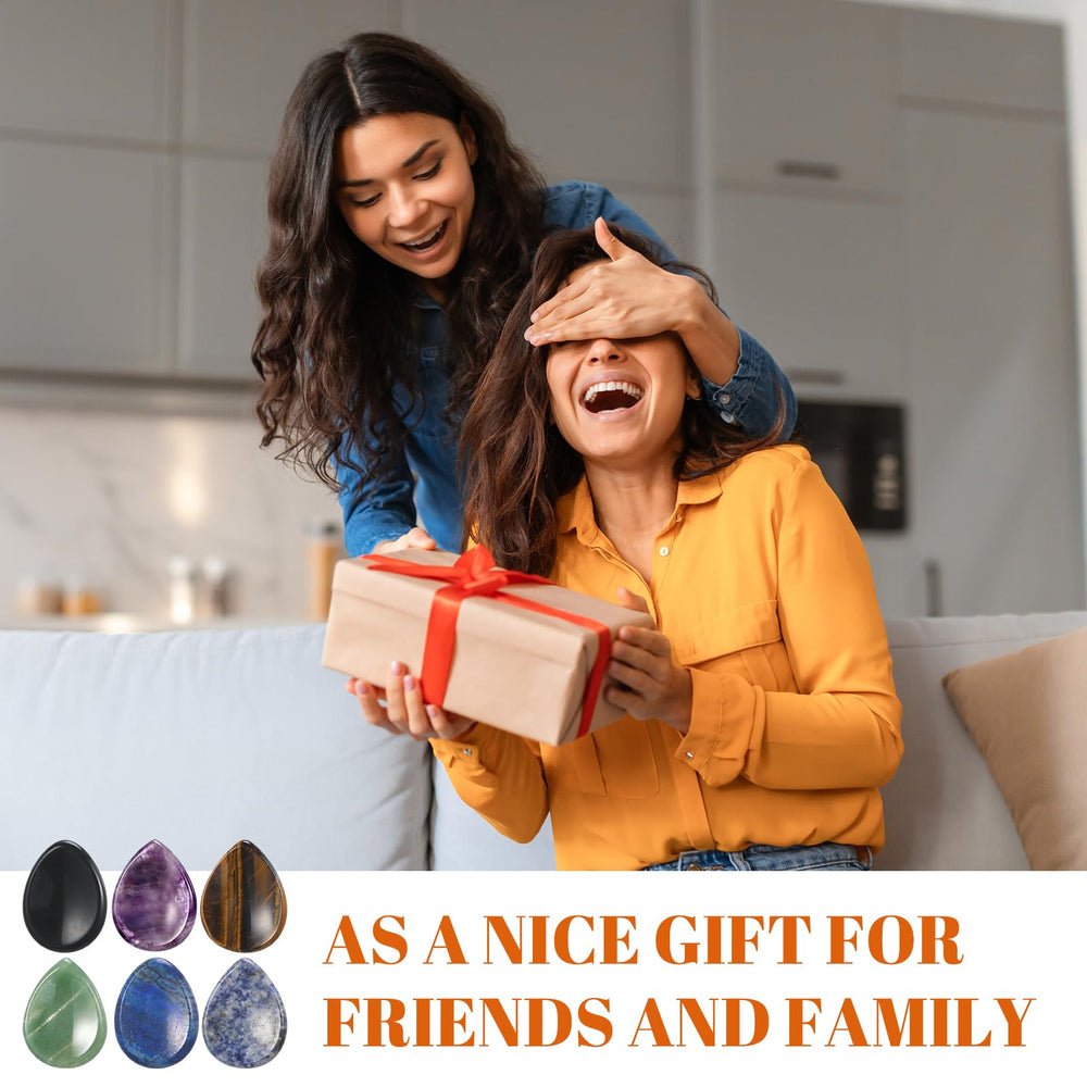 BBTO worry stone tiger's eye teardrop for grounding energy