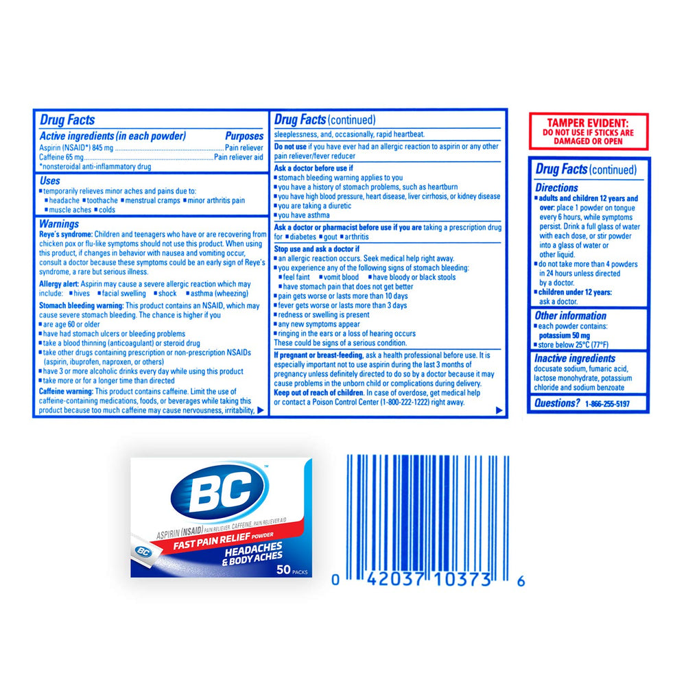 BC Powder Original dose-ready sticks offer convenient pain support.
