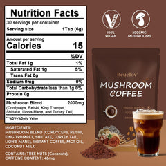 Bcuelov mushroom coffee scoop ready for quick, instant drinks