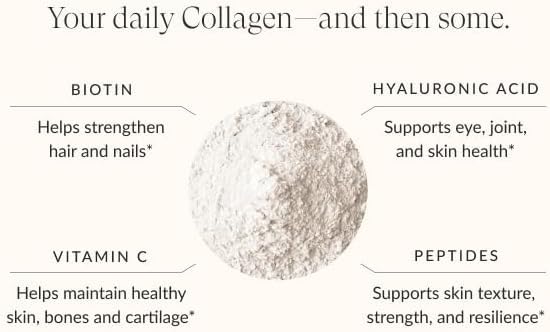 Biotin ingredients in Beam Collagen Powder supporting hair and nails