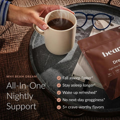 Beam Dream Sleep Powder dissolving in water for easy use