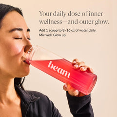 Beam Glow cycle balance graphic suggests mood and cycle wellness benefits.
