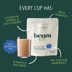 Beam Kids Multivitamin Powder scoop for easy daily dosage