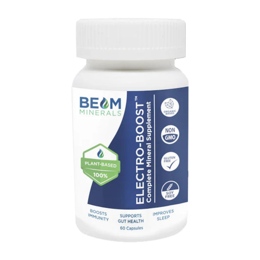 Beam Minerals Complete Multi-Mineral Capsules bottle on a clean surface, supporting daily vitality.