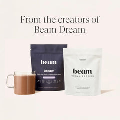 Organic pea ingredients showcased in Beam Vegan Protein blend.