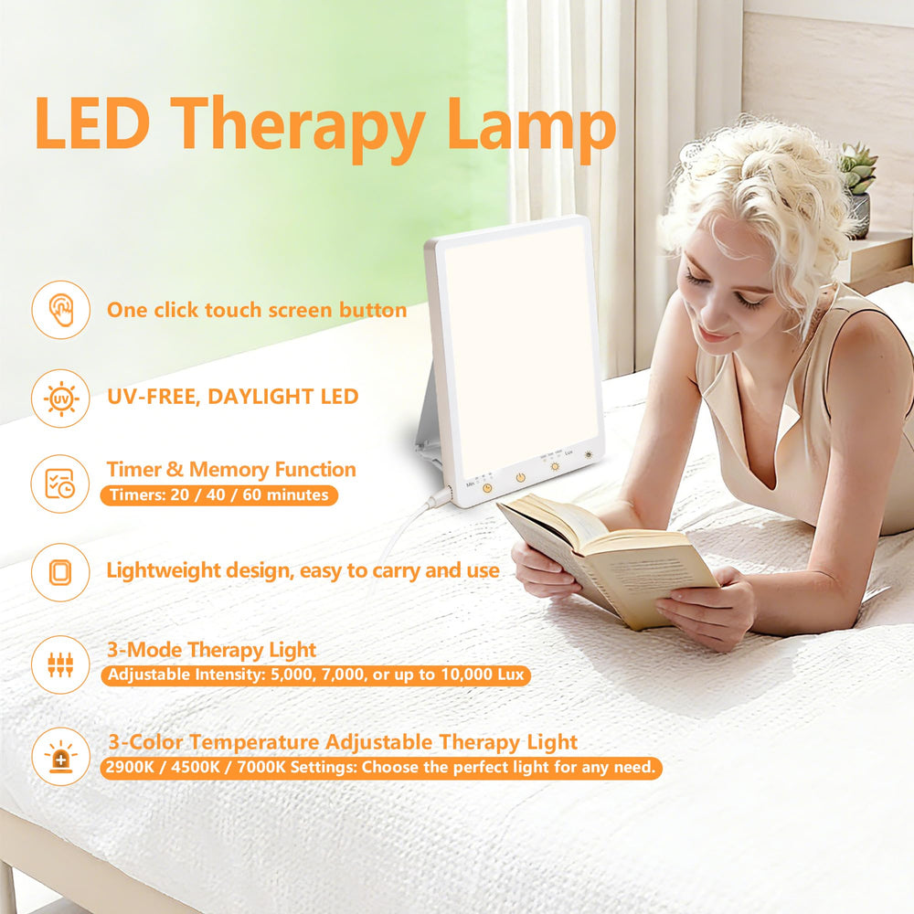 Beamhaus lamp showing 10000 lux brightness control
