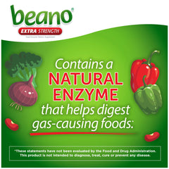 Meal-scene packaging shows Beano Ultra 800 alongside serving dishes