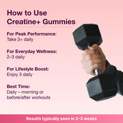 Bear Balanced Creatine Gummies nutrition panel on back of pack.