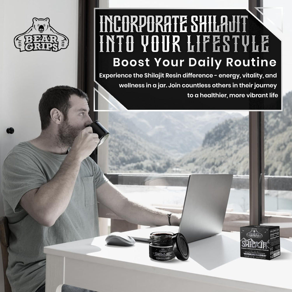 Bear Grips Shilajit holistic wellbeing boosts balance and focus.