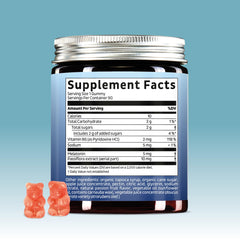 Bears with Benefits gummies product shot emphasizes packaging and night-time appeal.