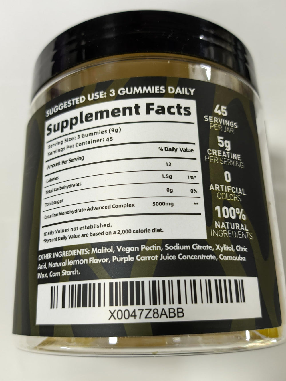 BEAST BITES Creatine Gummies lemon serving shows easy intake on busy days.