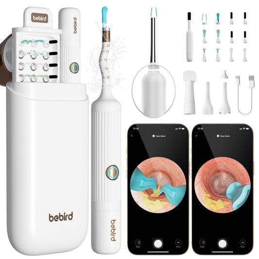 BEBIRD Earsight Plus earwax camera visual otoscope offers HD monitoring for safe cleaning.