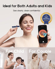 BEBIRD Earsight Plus pain-free tweezers show camera-guided wax removal without skin contact.