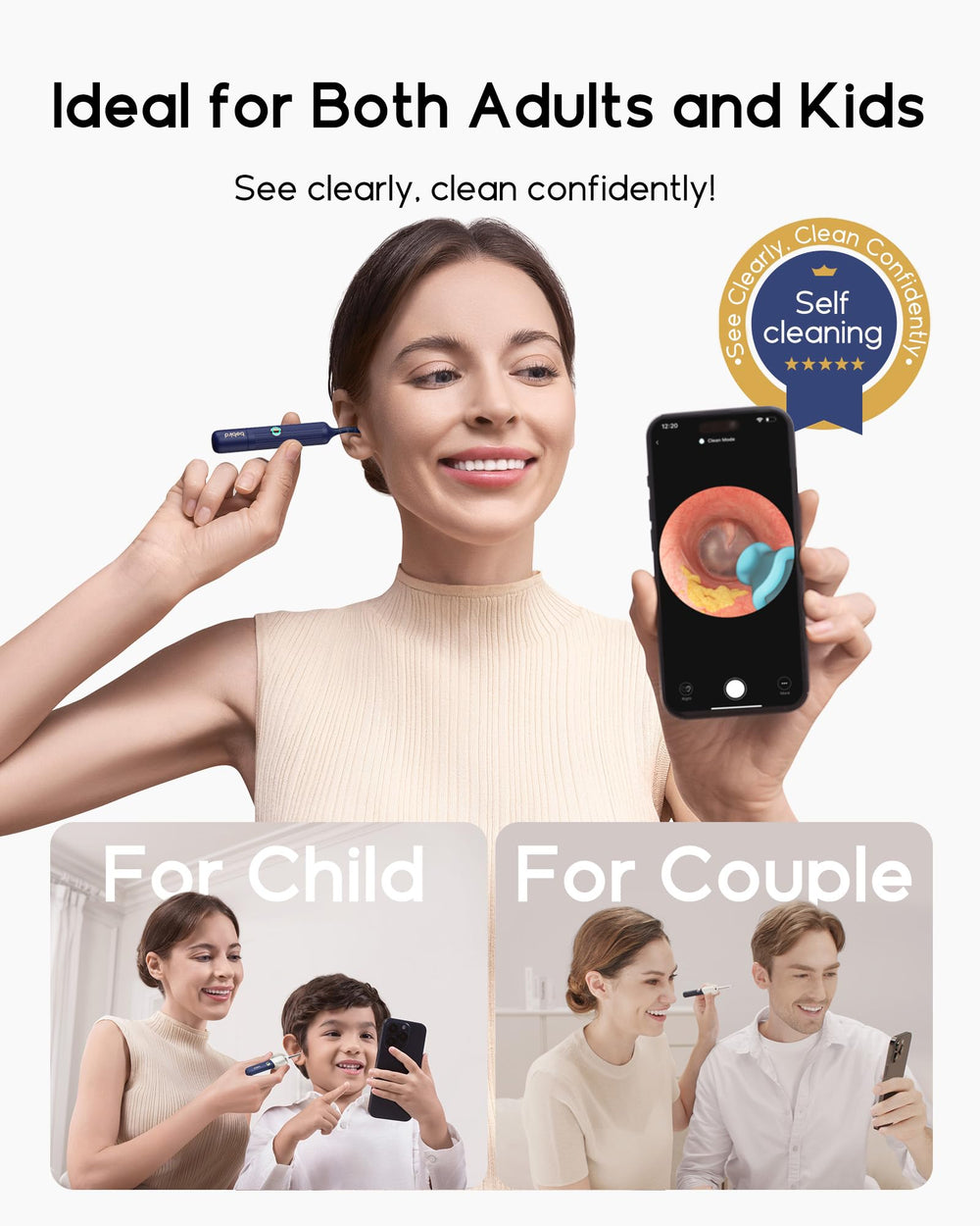 bebirdpromax Earsight Plus gentle tweezers for safe wax removal