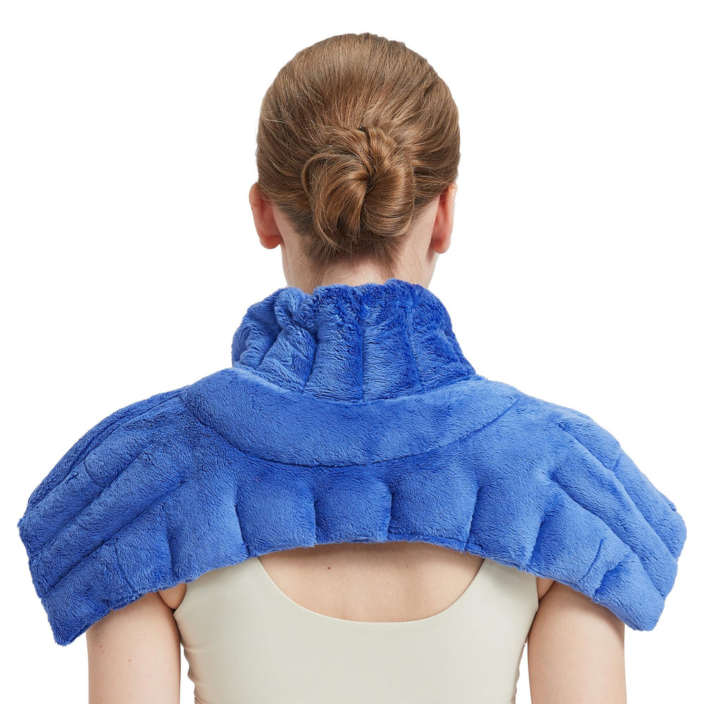 BECGAM microwavable heating pad neck wrap full coverage for instant warmth