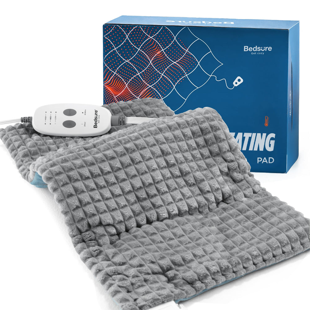 Bedsure heating pad for neck and shoulders showing targeted warmth and comfort