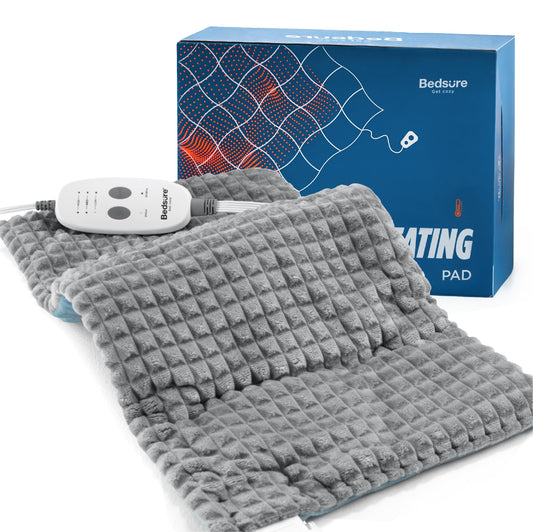 Bedsure heating pad for neck and shoulders showing targeted warmth and comfort