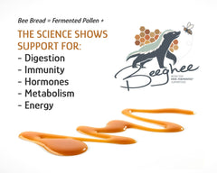 Beeghee raw honey and propolis close-up highlights natural sweetness and nourishing flavor.