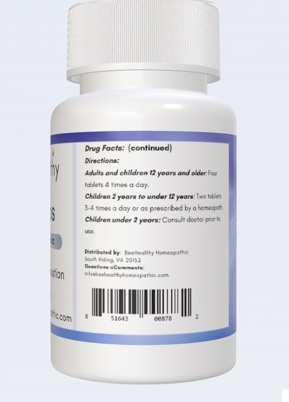 BeeHealthy Five PHOS packaging label highlighting homeopathic origins and uses