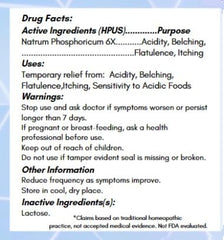 Dosage instructions image for Natrum Phosphoricum 6X aids correct use