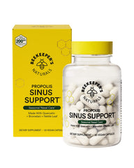 Beekeeper's Naturals propolis-quercetin-bromelain capsules may support histamine balance.