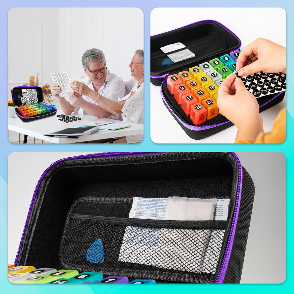 BEFUNZL translucent case enables quick pill visibility.